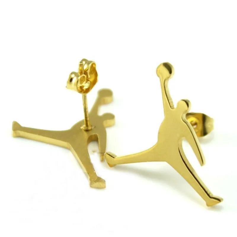 Hot Unisex acero inoxidable lindo Jordan Jumpman Logo pendientes del perno  prisionero del oído dorado deporte pendiente para el hombre 1 par envío  gratis|earring stand|stud earrings goldearrings glitter - AliExpress