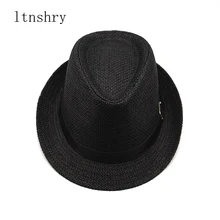 Men Straw Jazz cap Casual Panama Sun Hats for Men Summer Fashion Beach Hat for Male Fedora Visor Caps for Belt decorated hat sun hats modis m181a00735 man summer hat for famale beach for male tmallfs