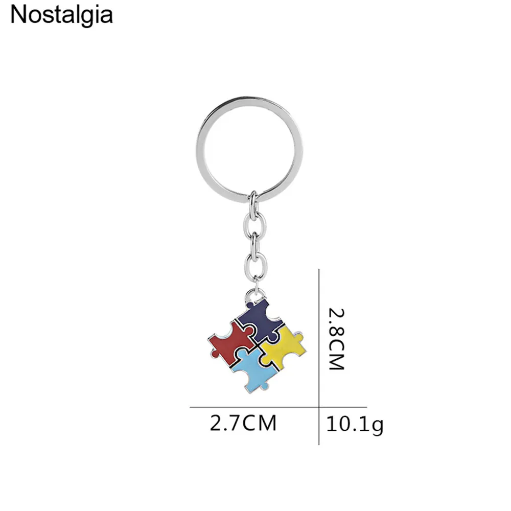 Ностальгия очарование части головоломки брелок Головоломка осознание аутизма брелок эмаль красочные ювелирные изделия