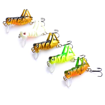 

200PCS/lot Insect Fishing Lure 3.5cm 3g Minnow Fluorescence Lifelike Cricket
