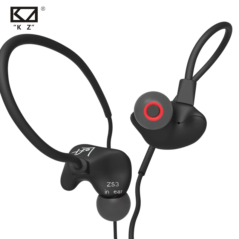 100 Original KZ ZS3 In Ear Headphones Stereo Headset Ear Hook Running