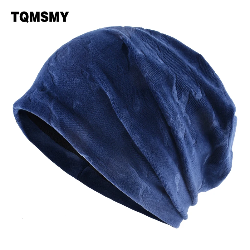 Однотонные зимние шапки для женщин, Осенние бархатные толстые теплые шапки, женские шапки, двухслойные шапки Skullies bone gorro