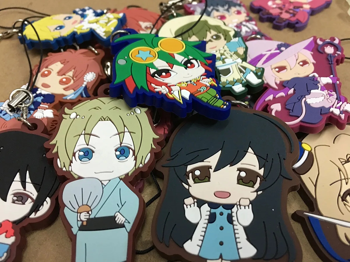 G687-1 Original Japanese Anime rubber keychain mobile phone charms strap