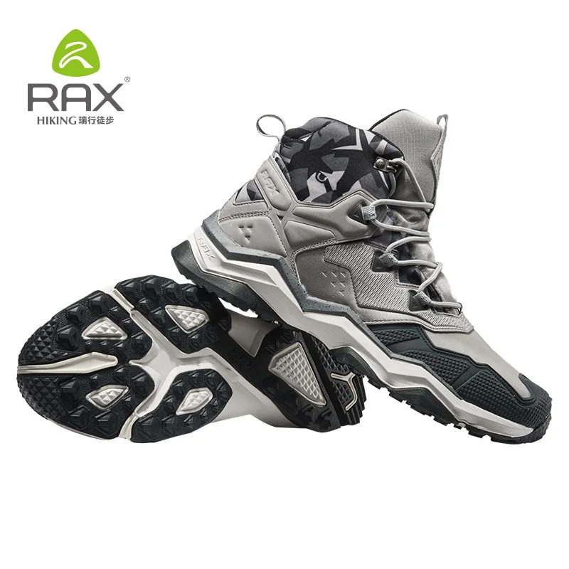 RAX походные ботинки мужские водонепроницаемые зимние уличные спортивные кроссовки для мужчин легкие треккинговые ботинки дышащие Нескользящие треккинговые ботинки