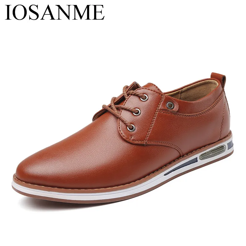 gentleman men formal leather shoes italian elegant dress male footwear trend business oxford shoes for men comfortable work flat - Цвет: Оранжевый