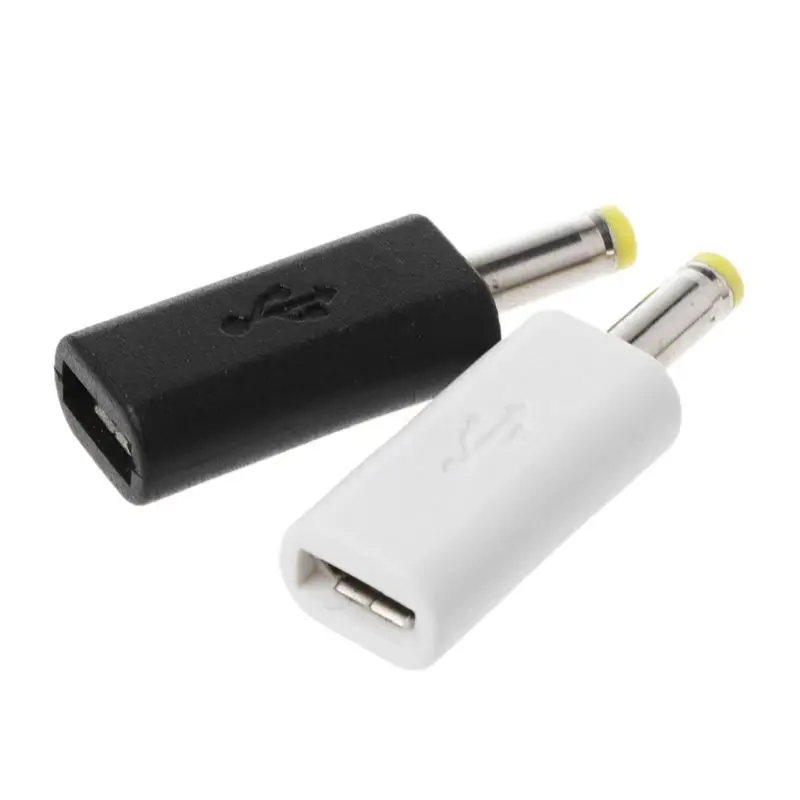 Micro USB Женский к DC 4,0x1,7 мм штекер Jack конвертер адаптер зарядки для sony psp и более черный/белый