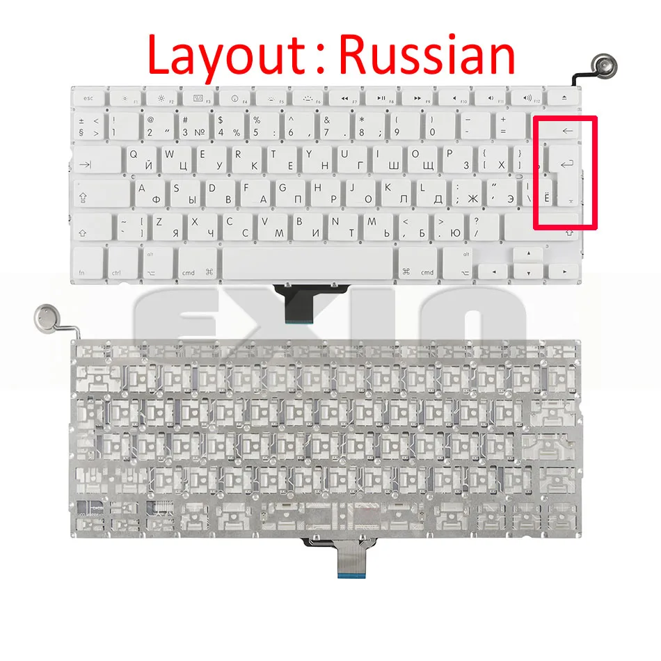  New A1342 Keyboard US USA English UK French Russian Keyboards for Apple Macbook 13