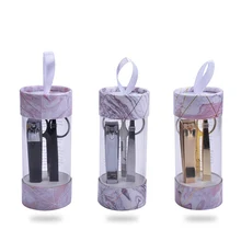 Высокая-конец подарок цилиндр из нержавеющей стали для ногтей из трех предметов накладные ногти украшения набор косметический маникюрный набор по доступной цене