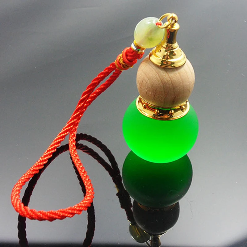 

Crystal Glass Perfume Pendant Car-styling Auto Ornament Glass gourd Air Freshener For Essential Oils Car Perfume Bottle