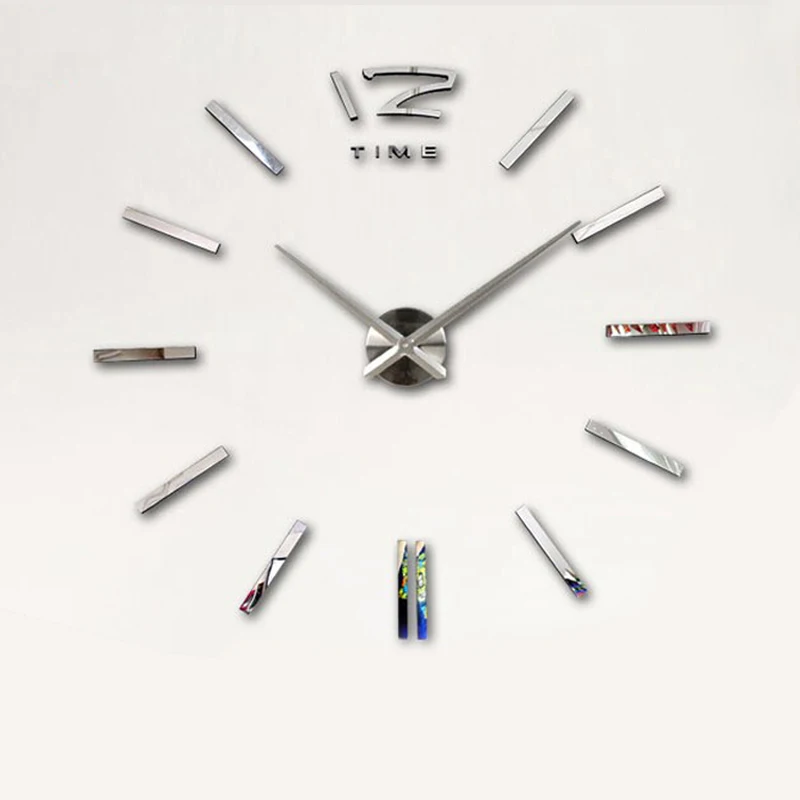 2021 new fashion 3D big size wall clock mirror sticker DIY wall clocks home decoration wall clock meetting room wall clock 