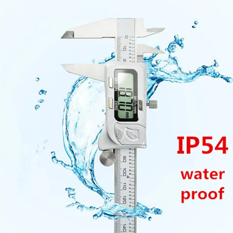 0-150 мм водонепроницаемый IP54 цифровой штангенциркуль электронный цифровой штангенциркуль микрометр Толщиномер инструмент