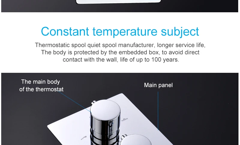 10'' Thermostatic Shower Systems Mixer Valve Set Install The Box Mixing Valve Handheld Bathroom Fold The Faucet Bath Shower Set (17)