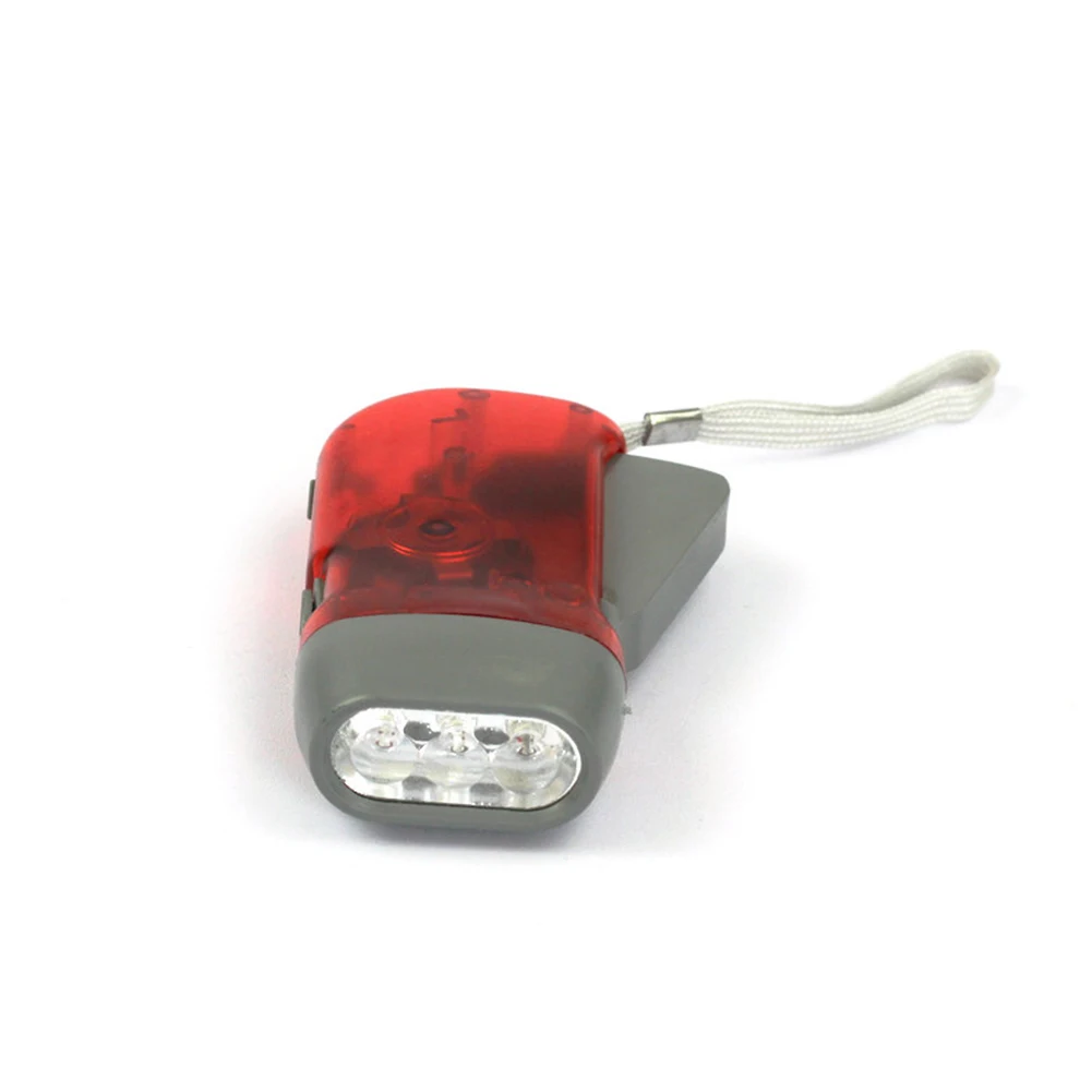 Portable 3 LEDs Hand Pressing Flashlight Traveling Torch Light Manual Generator