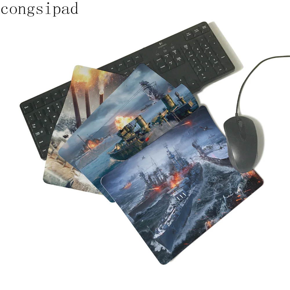 Супер популярные новости World военный корабль Малый Размеры Warface игровой коврик необходимо Мышь MatCute Мышь Pad Нескользящие резиновые pad