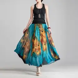 Женская летняя юбка с перьями и круглым вырезом, пляжная юбка 3,21