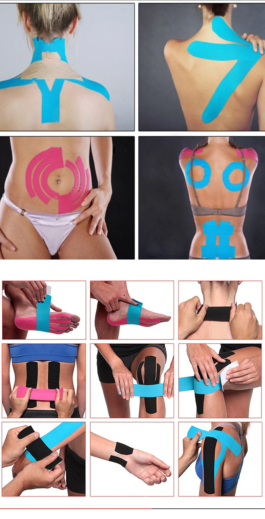 Лента для нарезки, кинезиологическая лента I Strip Y Strip Kinesiology Precut Tape,, 5 см x 5 м