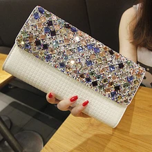 Роскошный женский клатч со стразами женская сумка на плечо со стразами и цепочкой для свадебной вечеринки, банкетная Сумочка, женские хрустальные кошельки, сумка-мессенджер