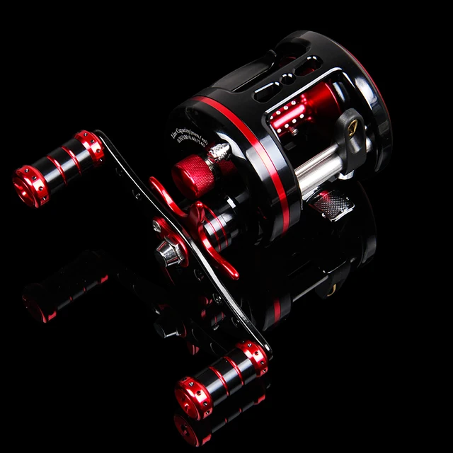 Cheap Trulinoya New HACKER 340g Right Hand 9BB Full Metal Cast Drum Wheel Drum Fishing Reel Bait Casting Fishing Reel