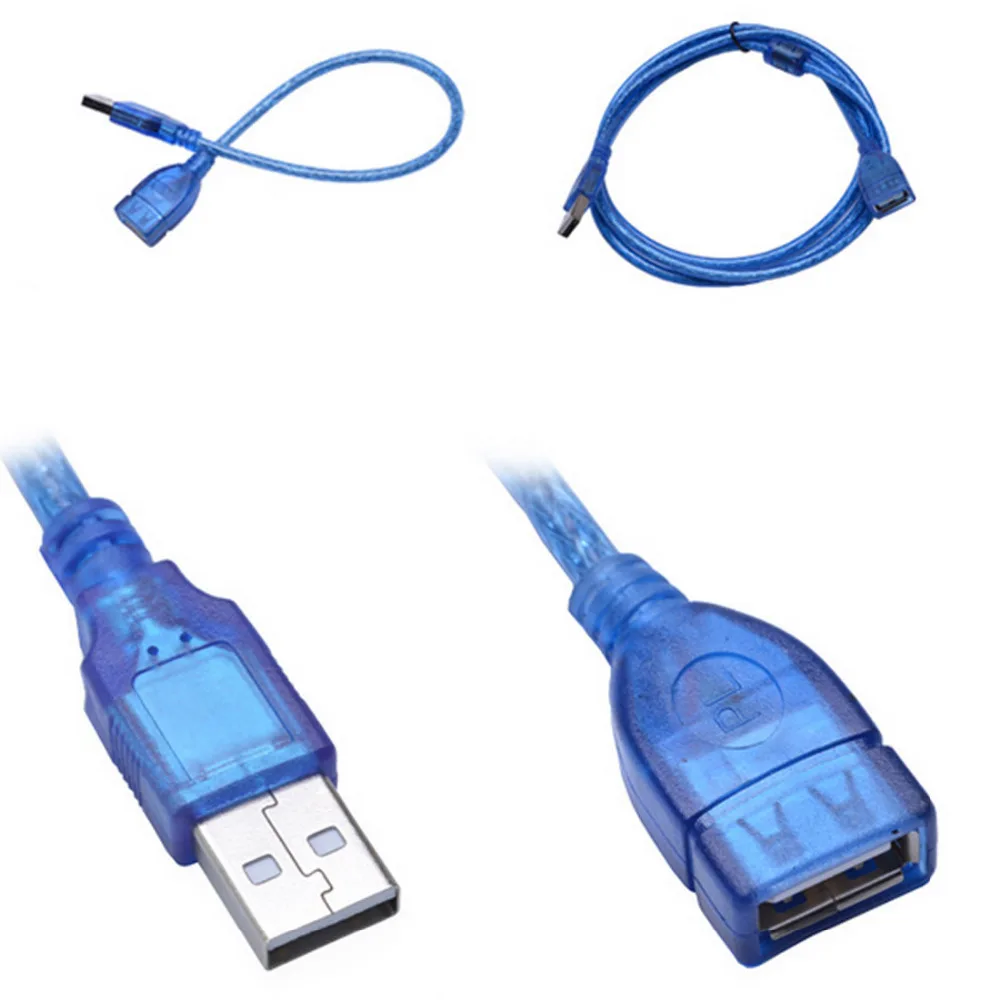 Marsnaska 0.3/1.5m Transparent USB Male to Female Mouse Keyboard