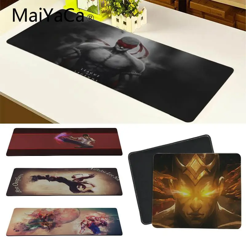 

MaiYaCa 2018 New League of Legends Lee Sin Laptop Gaming Mice Mousepad Locking Edge Mousepad Mat Keyboard Mat Table Pad