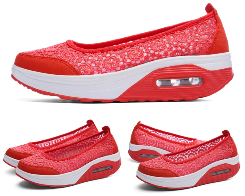 STS Brand Fashion Women Flat Platform Shoes Woman Breathable Mesh Bud silk Casual Shoes Moccasin Zapatos Mujer Ladies Boat Shoes (15)