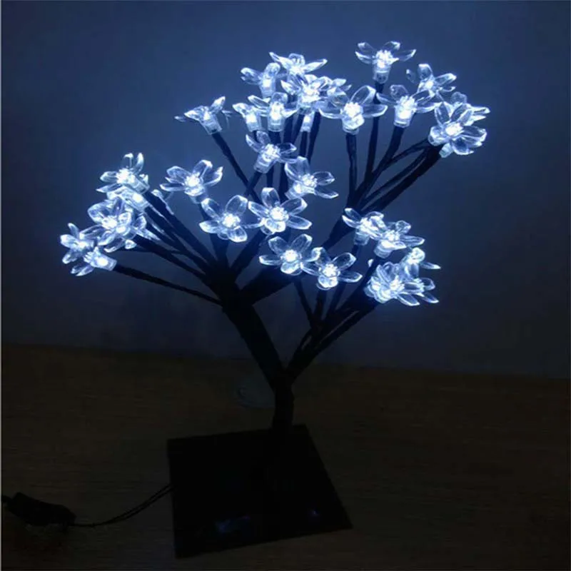 

New Luz De LED Cherry Blossom Tree Lights Luminarias Chandelier Table Lamp Night Lights for New Year Home Fairy Wedding Decor