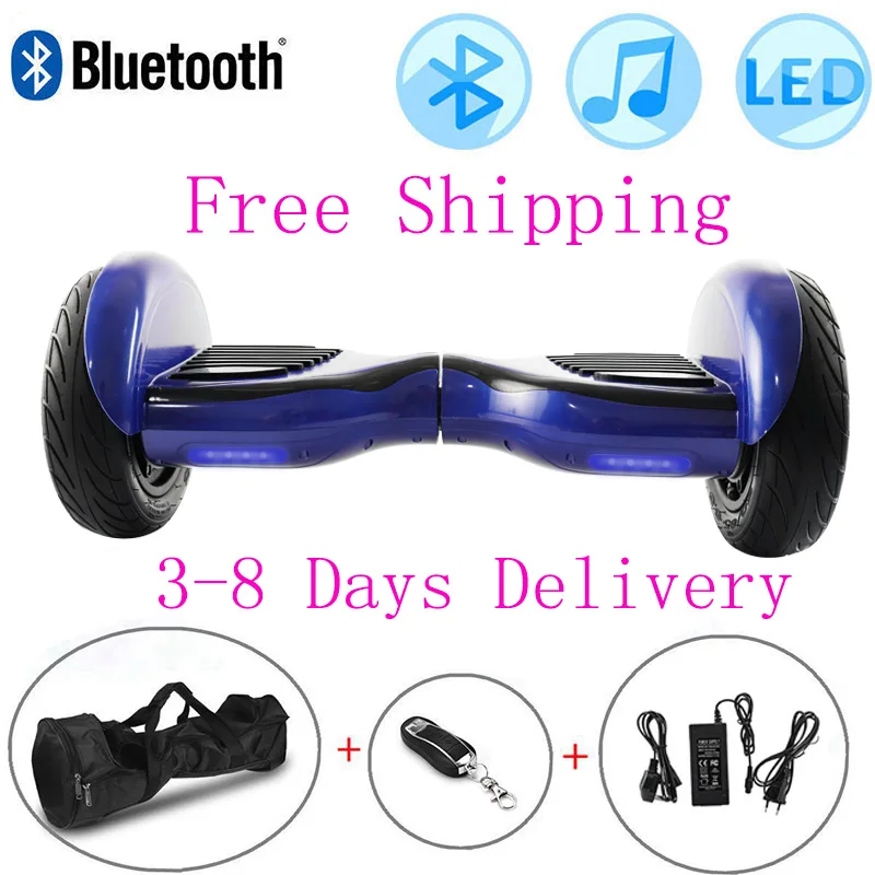 

Hoverboard 10 Inch Blue Cheap Self-Balancing Scooters Gallop Electric Scooter Two Wheels Balance Skateboard Bluetooth+Key+Bag