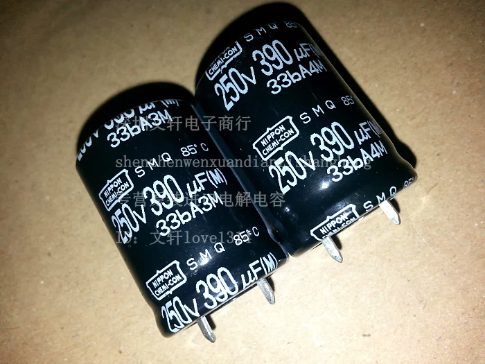 

2015 sale 10PCS CHEMI-CON 250v390uf SMQ 22x30 Aluminum Electrolytic Capacitor kit freeshipping new real NIPPON NCC 390uf 250v