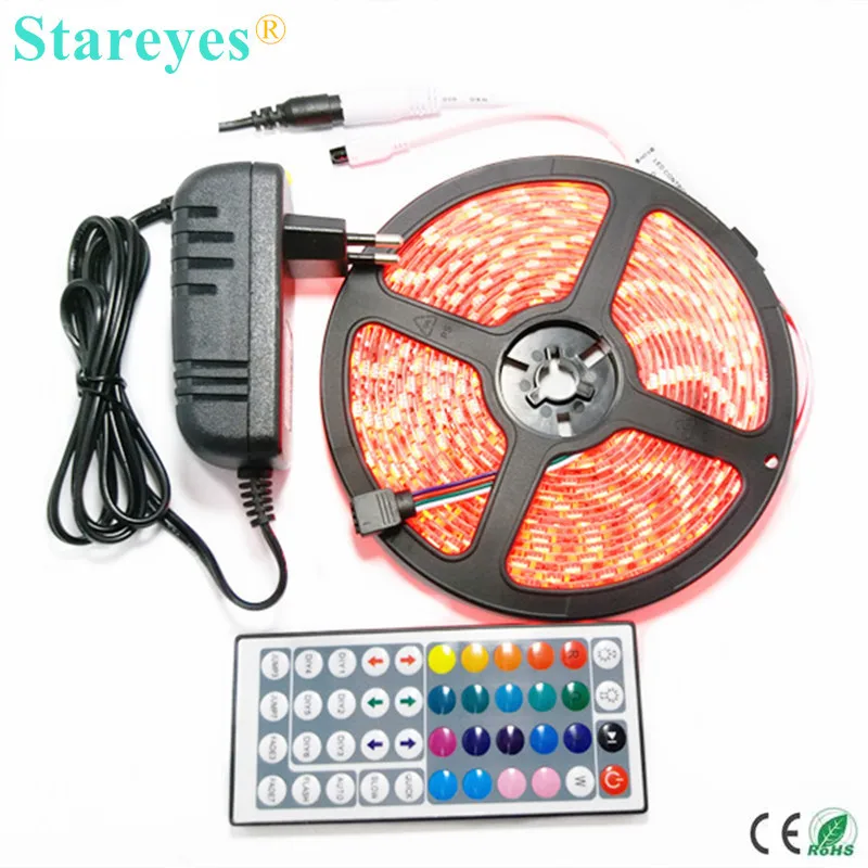 СВЕТОДИОДНАЯ лента SMD 5050 60 LED / M 5M RGB одинарная цветная водонепроницаемая IP65 + пульт