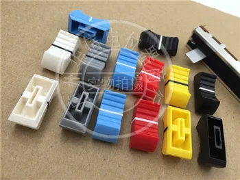 

60pcs mixer amplifier knob cap / hole width 8MM rotary potentiometer cap blue yellow white gray red black