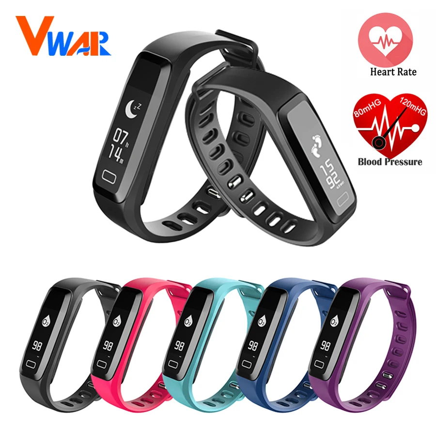 Vwar G15 Sport Smartband Watch Blood Pressure Heart Rate Monitor IP67 Waterproof Smart Bracelet with Remote