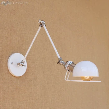 

E27 Vintage Industrial Wall Lamp Loft Creative Swing Arm Sconce Balcony Stair Reading Lights Bedside Sconce For Home Lighting