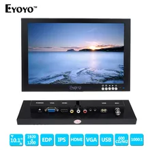 Eyoyo 10″ IPS LED HD 1920*1200 VGA Video Audio HDMI Monitor for Microscope,CCTV,DVD,PC Free shipping