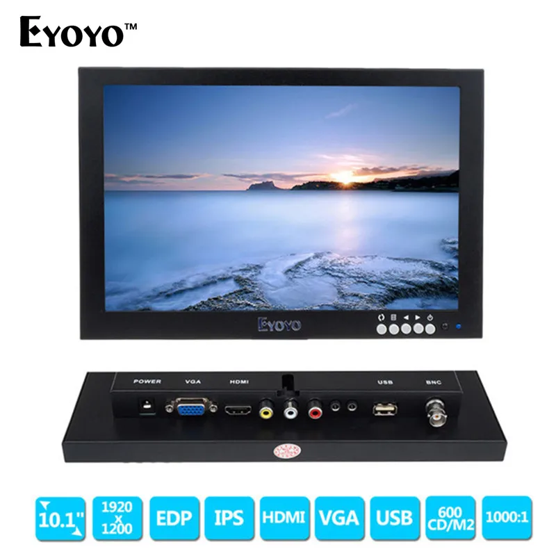 imágenes para Eyoyo 10 "LED IPS HD 1920*1200 VGA Video Audio Monitor HDMI para Microscopio, CCTV, DVD, PC Envío gratis imágenes para Eyoyo 10 "LED IPS HD 1920*1200 VGA Video Audio Monitor HDMI para Microscopio, CCTV, DVD, PC Envío gratis