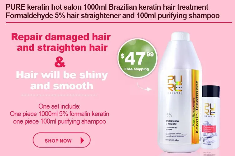 Профессиональный салон прически уход за волосами 12% фиксированных формалином парафином бразильский кератин лечение и 100 мл глубоко очистительные шампунь