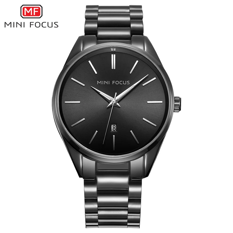 MINIFOCUS Luxury Brand Men Watches Stainless Steel Men's Wristwatch Quartz Watch Men Waterproof Fashion Relogio Masculino Black MINIFOCUS Luxury Brand Men Watches Stainless Steel Men's Wristwatch Quartz Watch Men Waterproof Fashion Relogio Masculino Black
