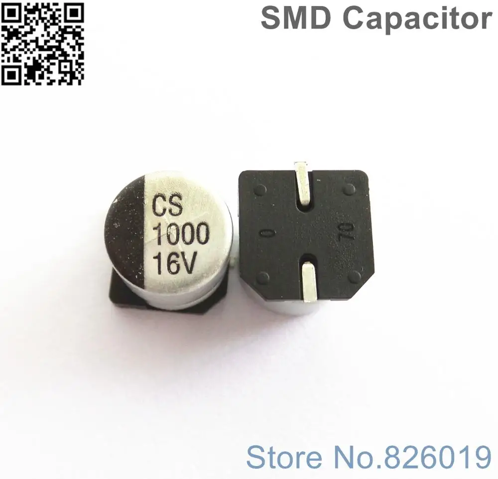 20PCS 1000uF 16V 1000MFD 16Volt SMD Electrolytic Capacitor 10mm×10mm