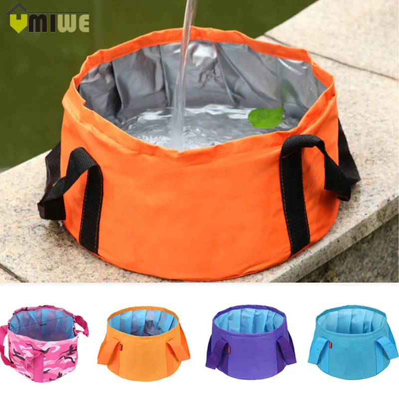 Cubo de Camping 15L lavabo al aire libre impermeable plegable Cubo de viaje portátil cubo plegable olla plegable cubo de agua