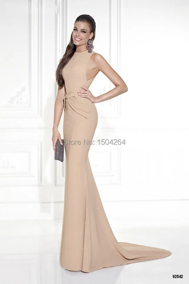 skin tone evening gown