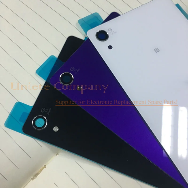 100 Original genuine Back Glass Cover Battery Door Housing Case With Adhesive Sticker For Sony Xperia