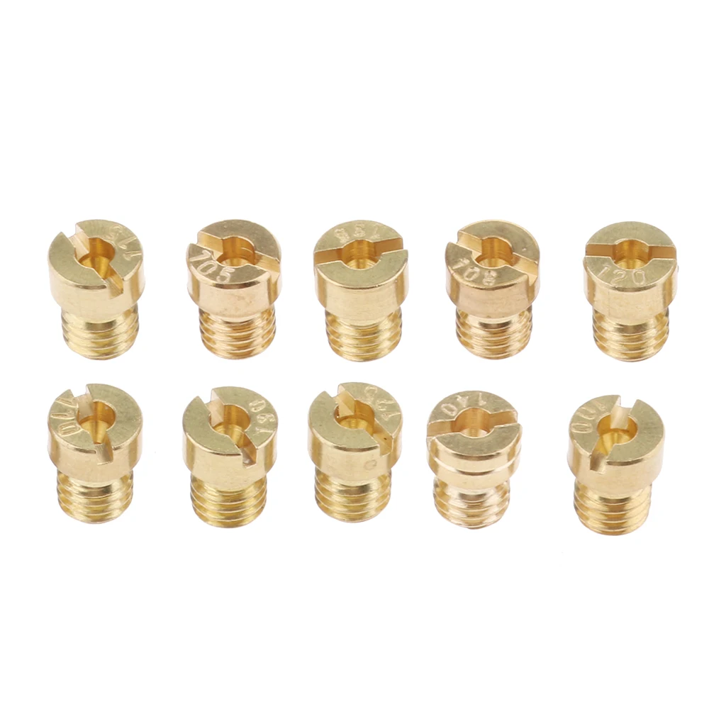 

10 Pieces 5mm Thread Motorcycle Motorcross Main Jet Kit for GY6 125cc-150cc Carburetor 100-140