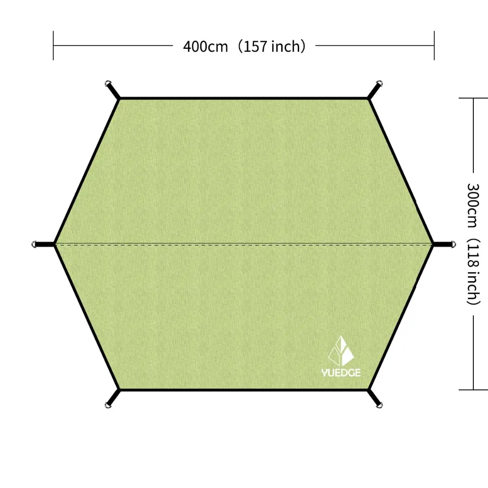YUEDGE Сверхлегкий брезент Открытый Отдых Выживание солнцезащитный тент зеленое покрытие беседка водонепроницаемый Пляжный Тент