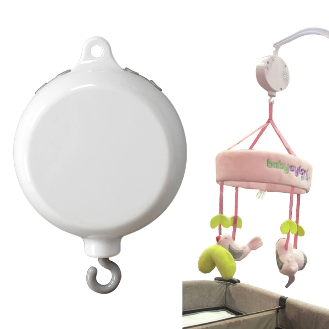 Crib Mobile Toy Song Rotating Baby Phone Bell Toy Battery Powered
