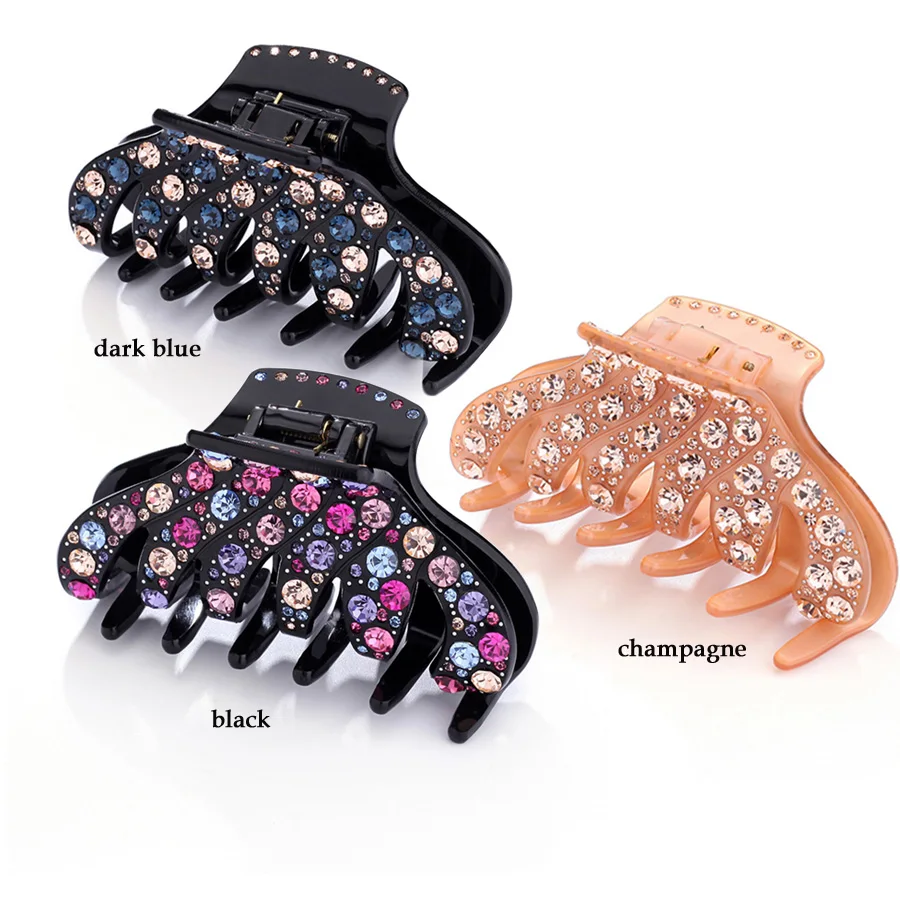 

Beauty Hair Clip Claw for Women Girls Good Rhinestones Jaw Hair Clamp Accessory Ornament Hairgrip Tiara for Shower Party Dance