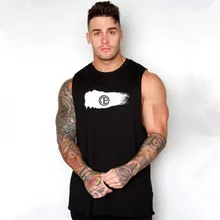 Летние Новые Модные хлопчатобумажные рубашки без рукавов майка Мужская Фитнес рубашка мужская фуфайка для бодибилдинга тренировки форма для гимнастики Фитнес Мужчины