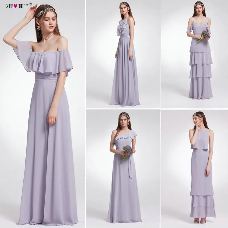 Ever-Pretty женское свадебное длинное платье подружки невесты es шифоновое