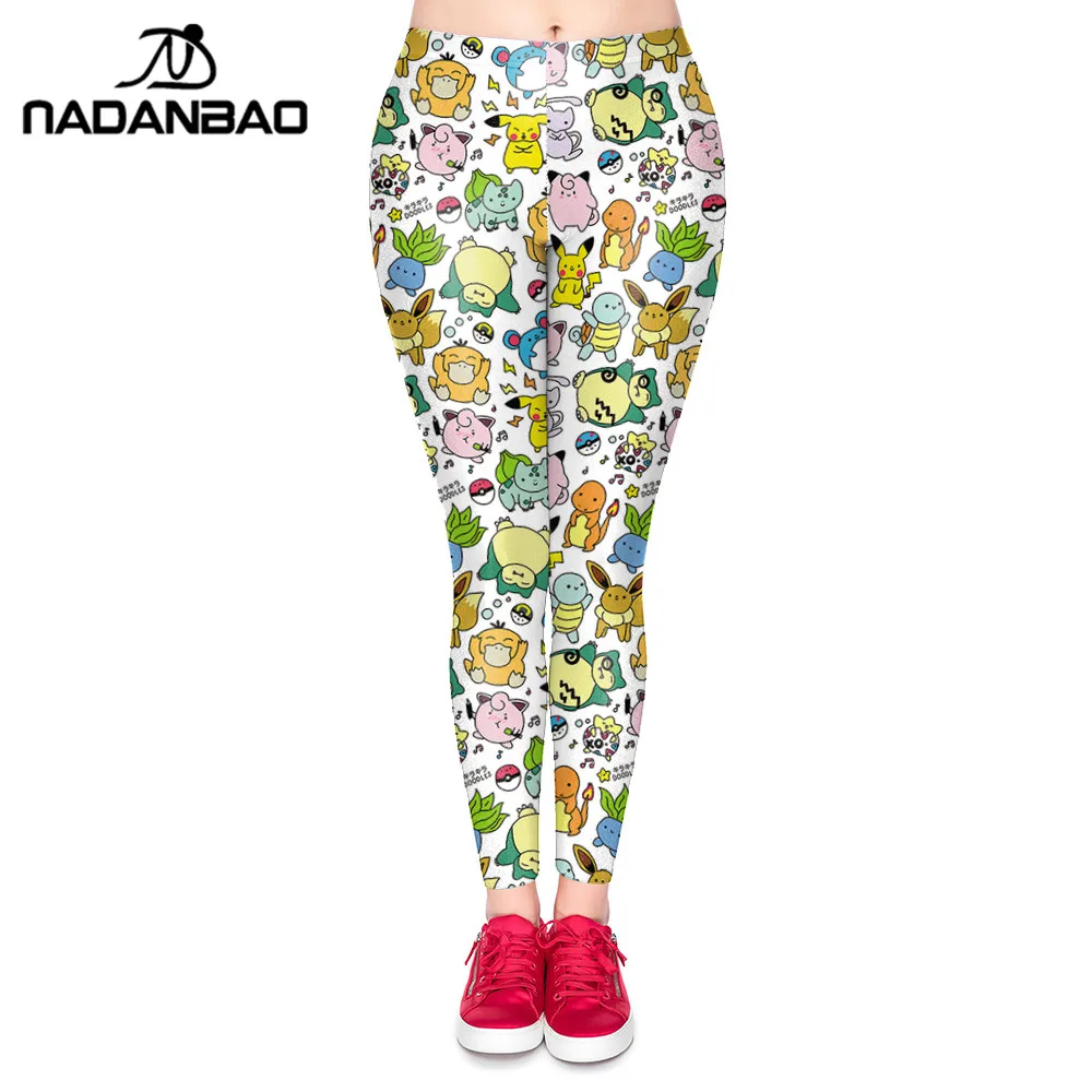 654 40 De Réductionnadanbao été Automne Mignon Leggings Dessin Animé Pokemon Pikachu Imprimer Femmes Legging Sexy Leggins Femme Taille Haute