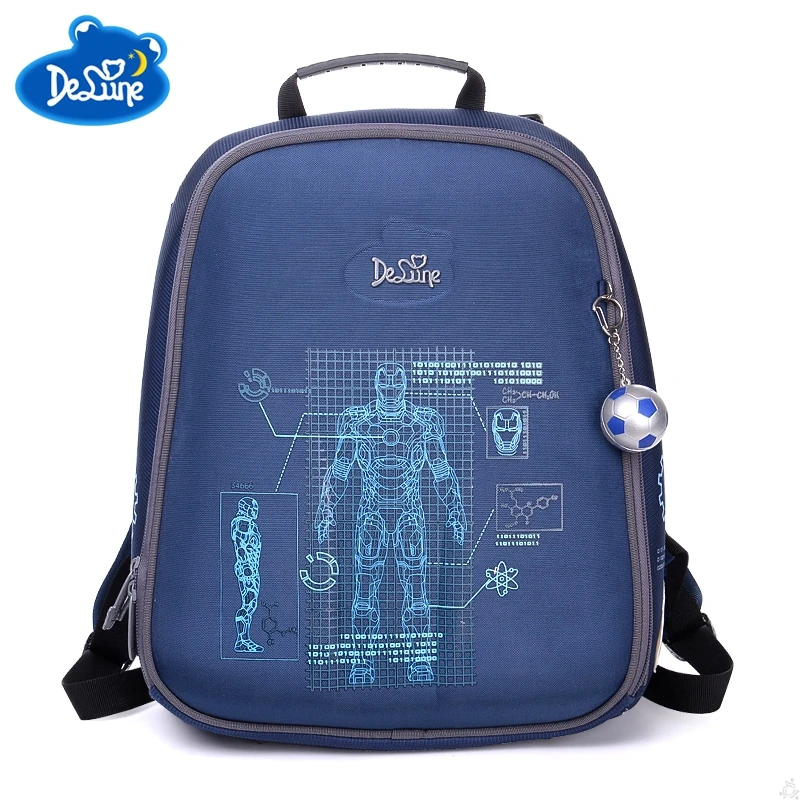 

Delune Boys School Bags Backpack Blue Robot Grey Children Kids Primary 1-5 Grade Orthopedic High Waterproof Schooltas Schoolbag