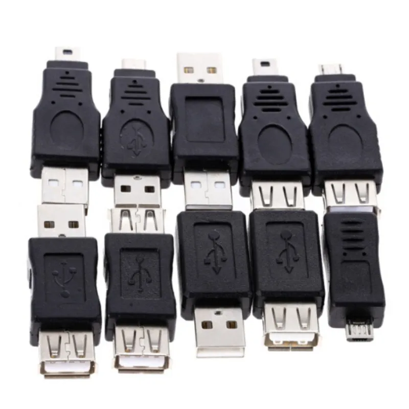 10PCS OTG 5 Pin F/M mini Changer Adapter Converter USB Male to Female Micro | Компьютеры и офис