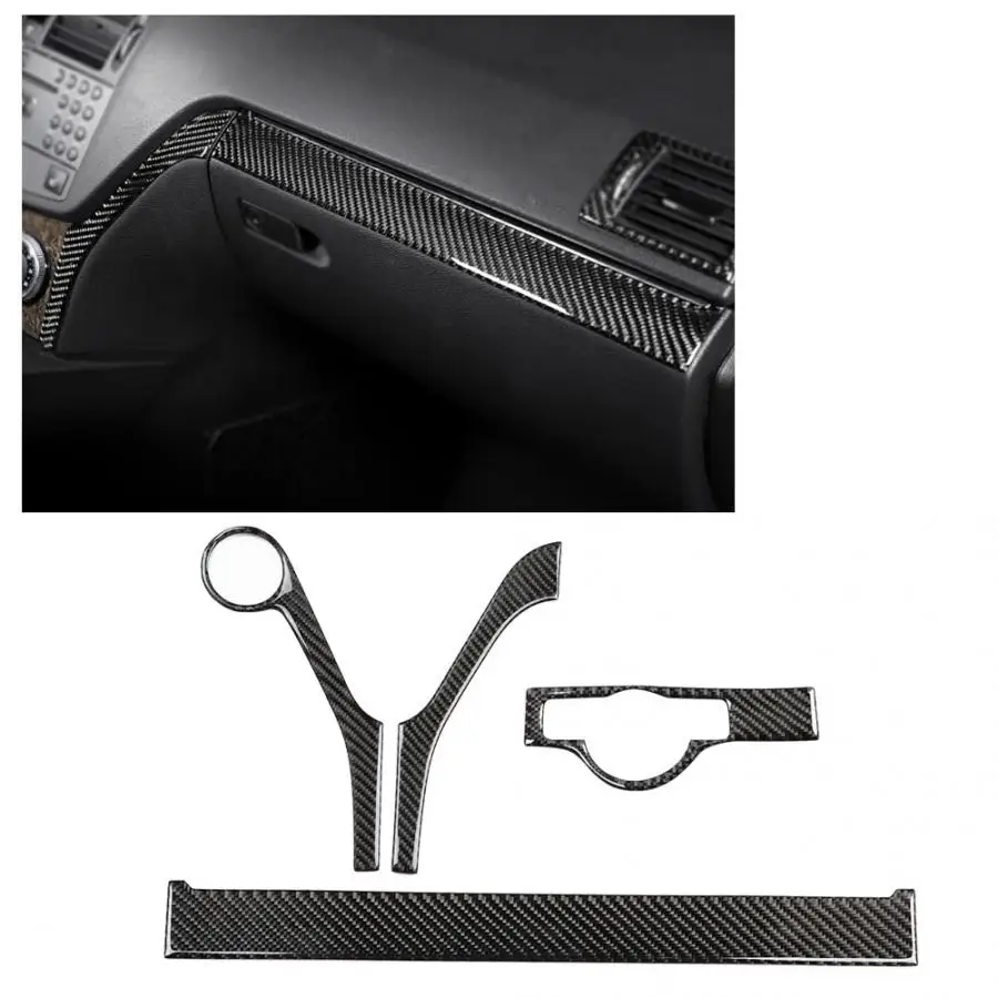 

Carbon Fiber Car Interior Control Strip Decal Sticker for Mercedes C-class W204 07-10 araba aksesuar